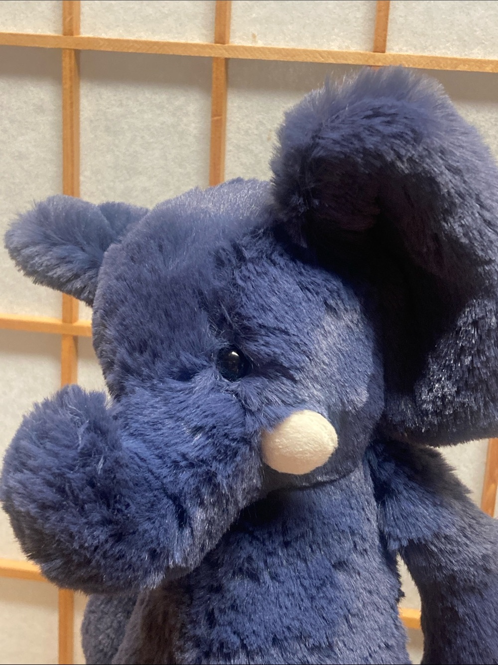 Jellycat Bashful Navy Blue Elephant Plush 12” Medium Retired - Picture 6 of 9